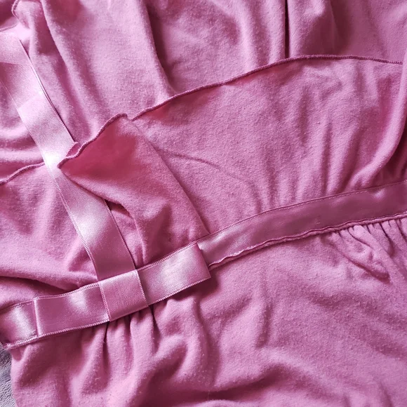 Xhilaration Dusty Rose Tiered Ruffle Tank with Satin Waist Ribbon - Picture 5 of 5